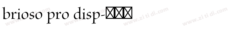 brioso pro disp字体转换